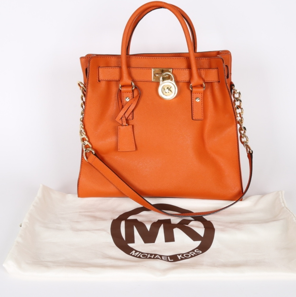 Michael Kores TANGERINE HAMILTON LEATHER BAG
